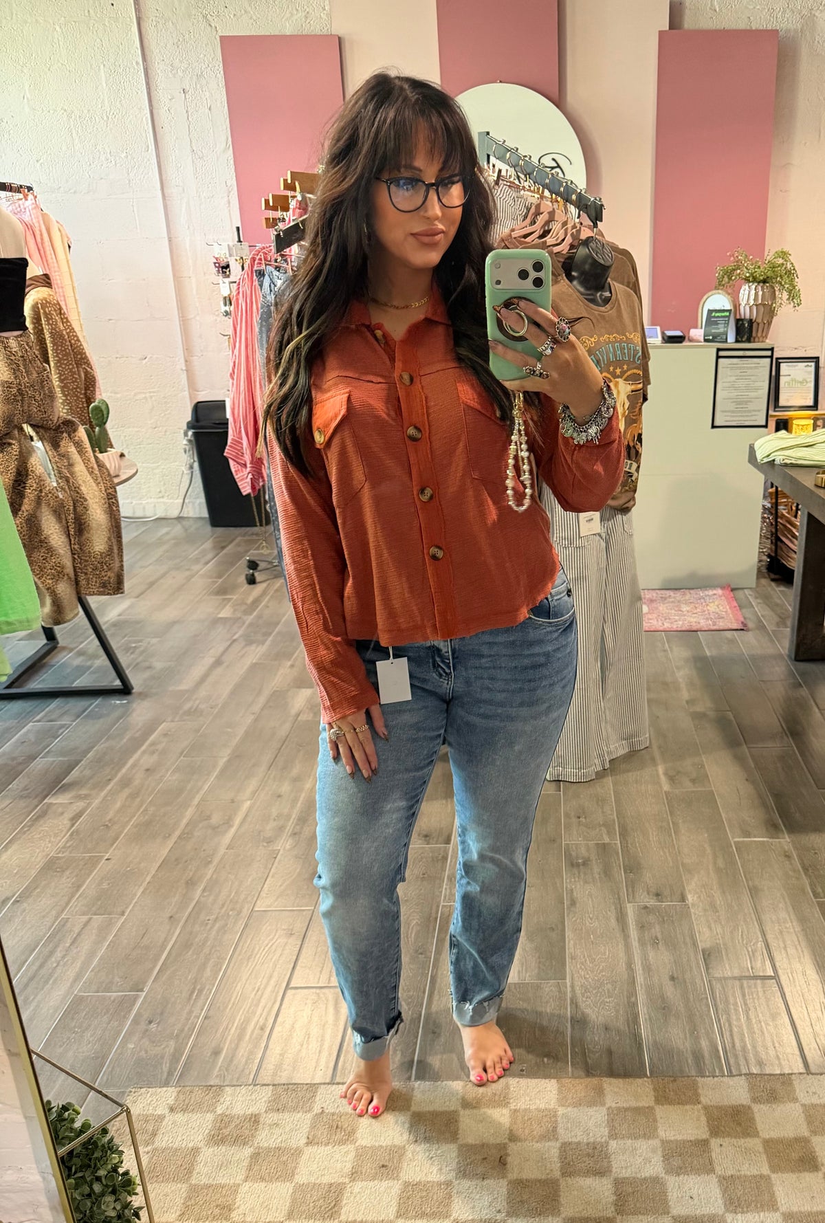Pumpkin Spice Button Down