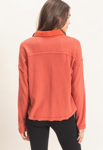 Pumpkin Spice Button Down