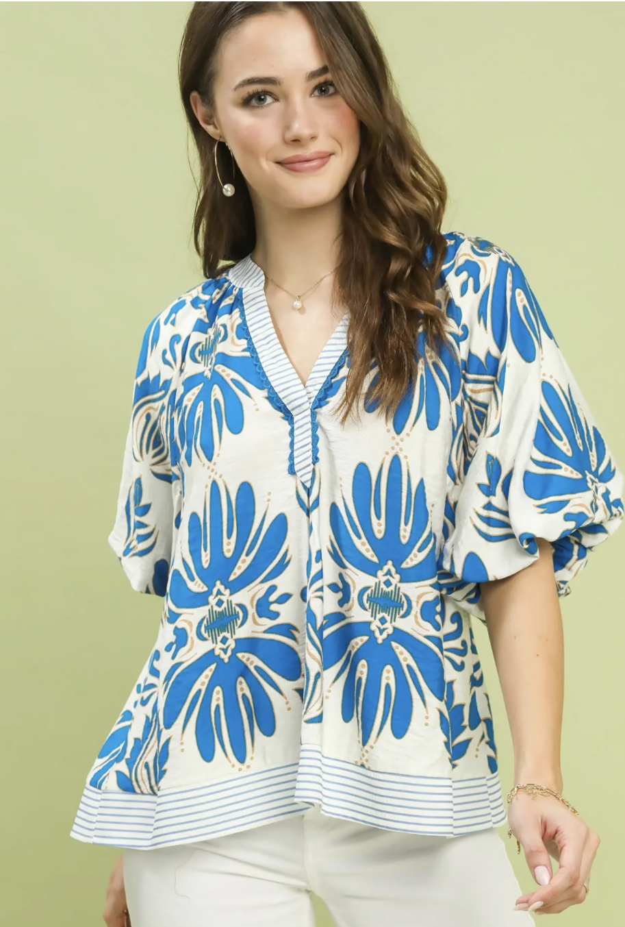 Indigo glow blouse