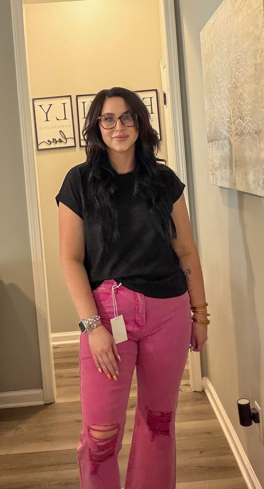 Hot pink pants