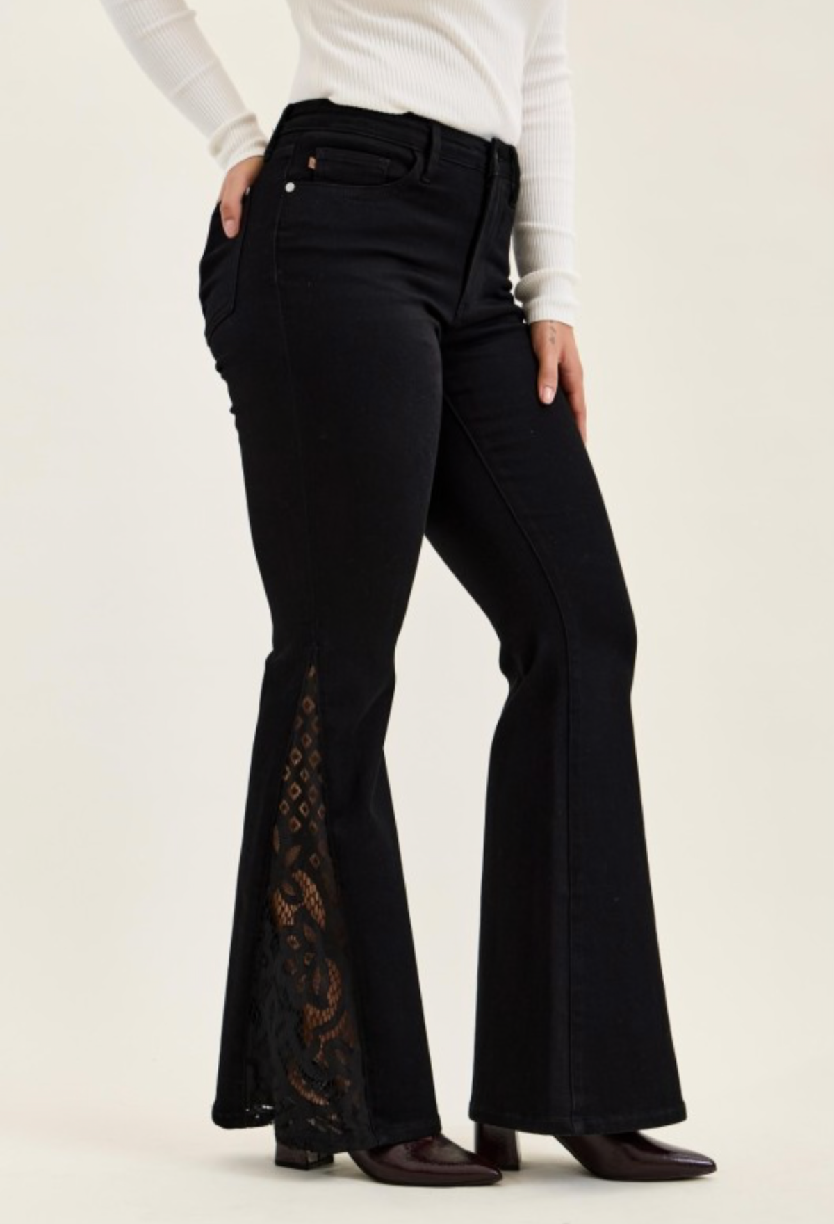 Midnight Romance Lace Flares (Judy Blue)