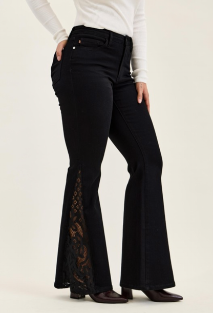 Midnight Romance Lace Flares (Judy Blue)