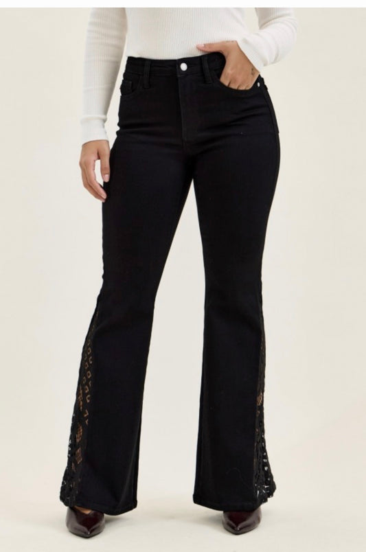 Midnight Romance Lace Flares (Judy Blue)