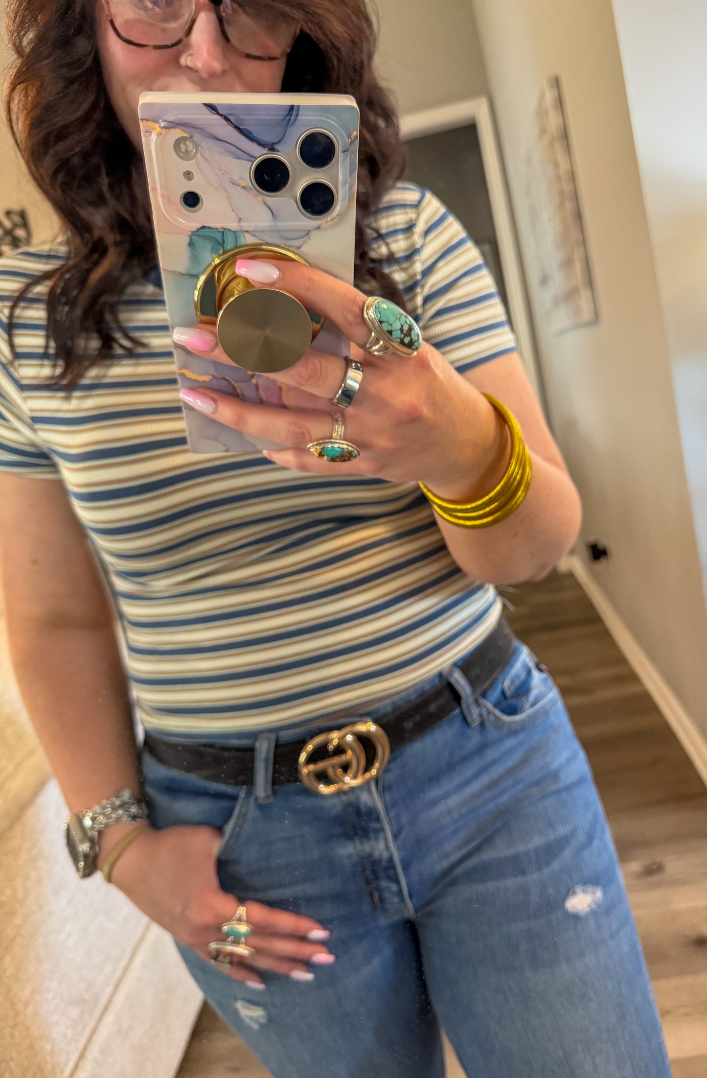 Saltwater stripe tee