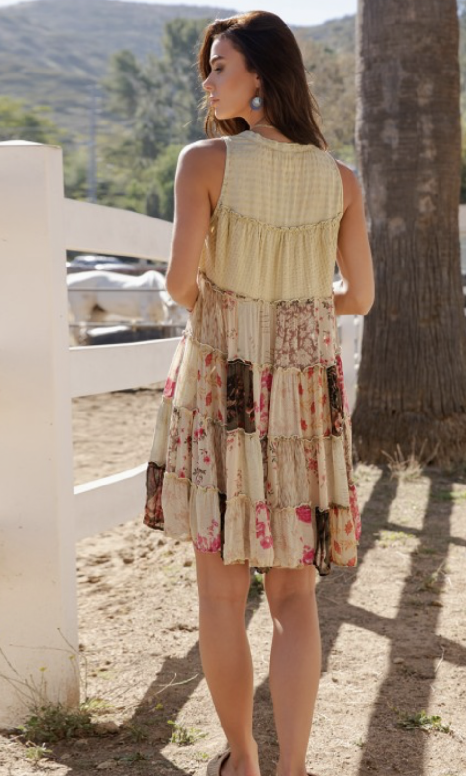 Sweet Sage Patchwork Dress