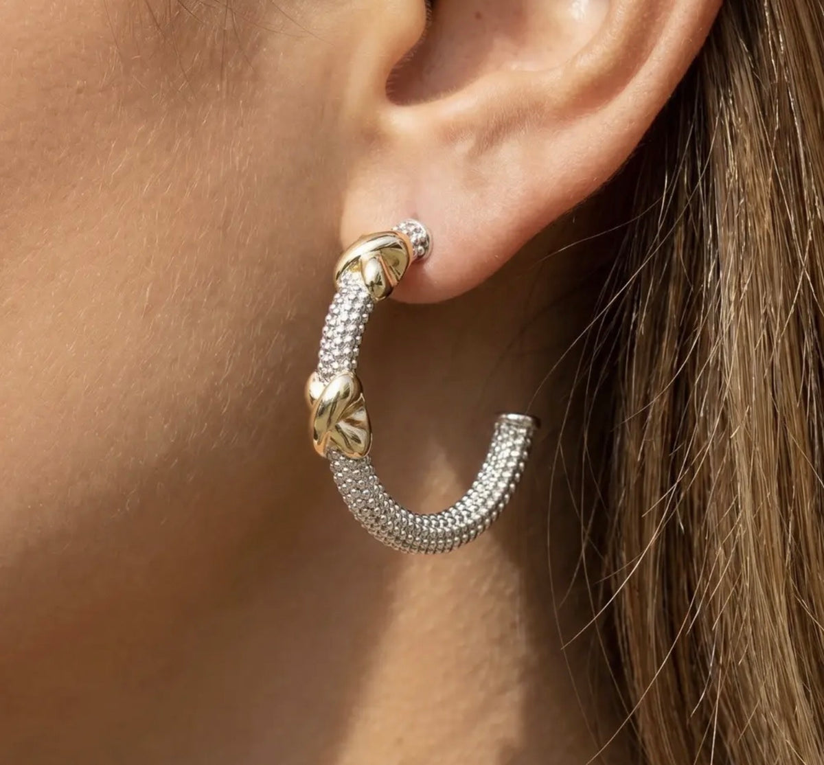 Beaded knot earrings