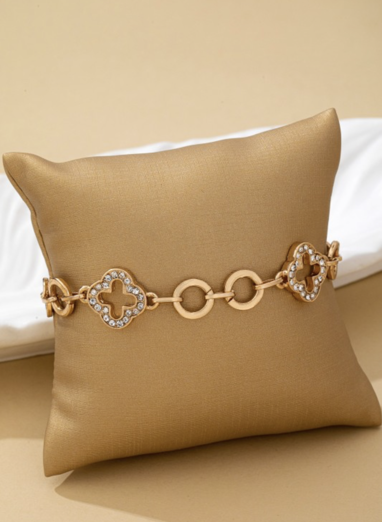 Clover and Crystal Bracelet