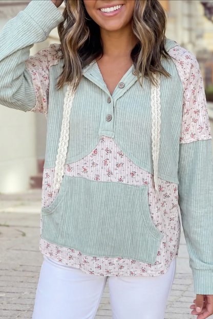 Sweet Sage Floral Hoodie