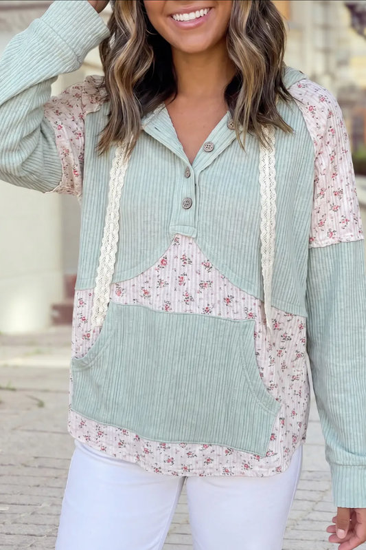 Sweet Sage Floral Hoodie