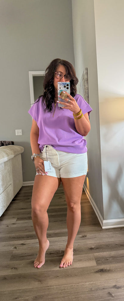 Lavender Breeze Zip Top