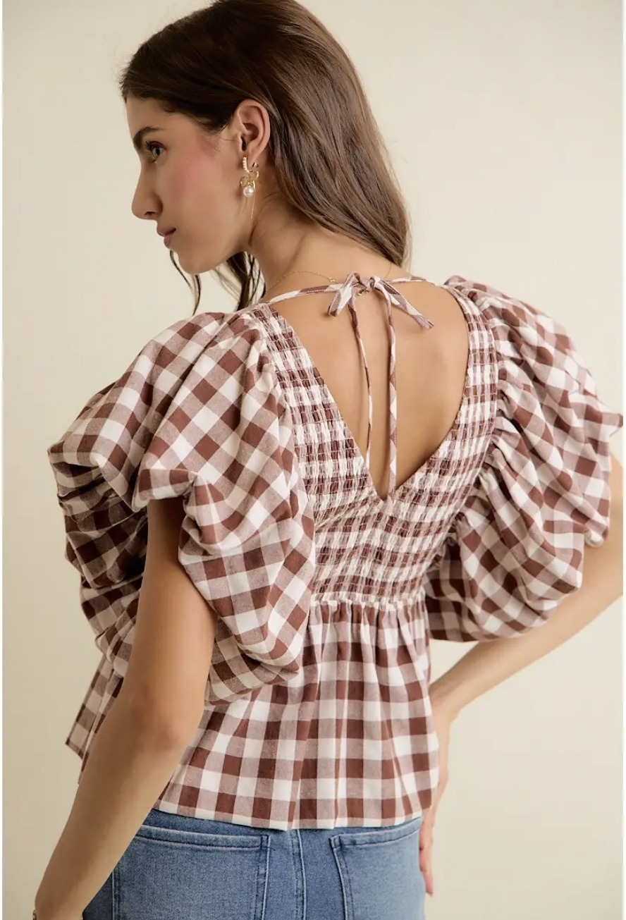 Sweet as Honey Gingham Top