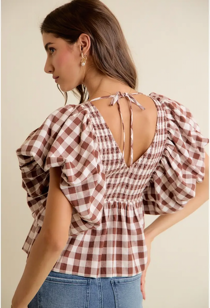 Sweet as Honey Gingham Top