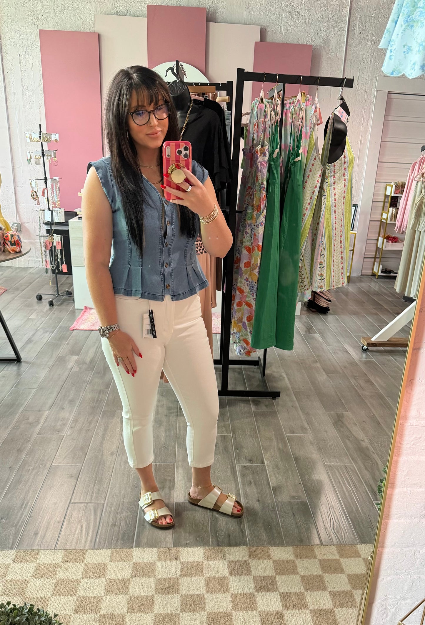 Sweet Caroline Denim Top