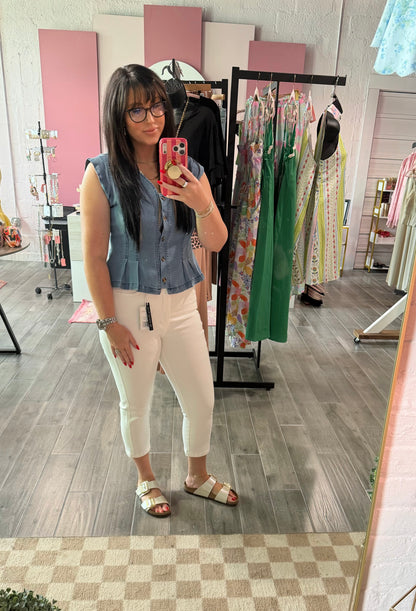 Sweet Caroline Denim Top