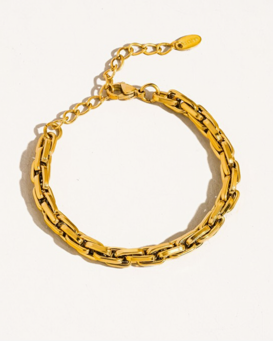 18K gold non tarnish thin chain bracelet