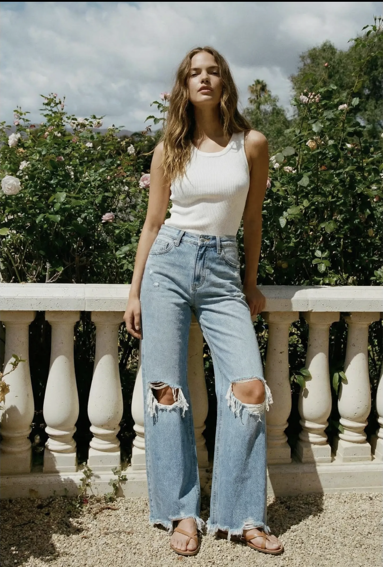 Knee Deep Distressed Denim