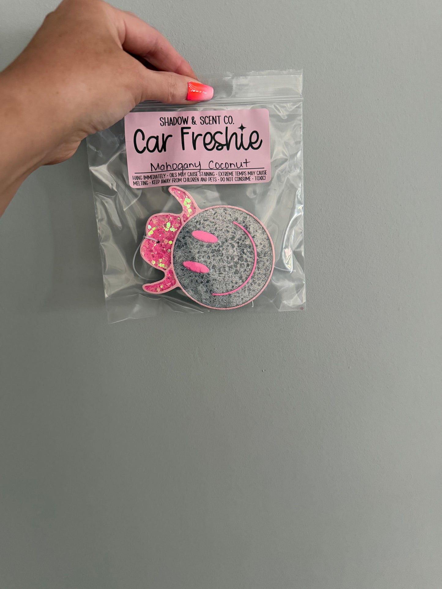 Mahogany coconut car freshie
