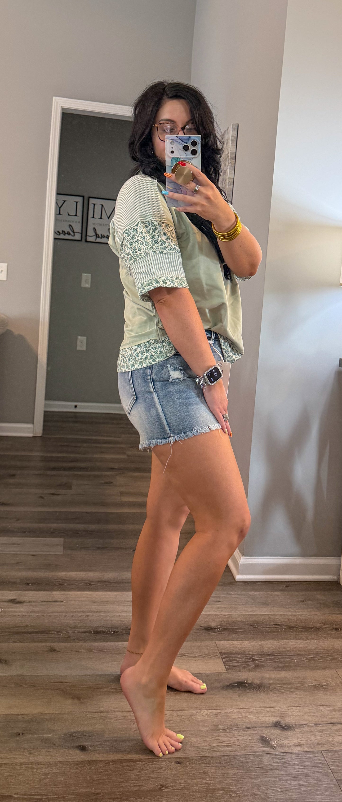 Sage and Petal Knit Top