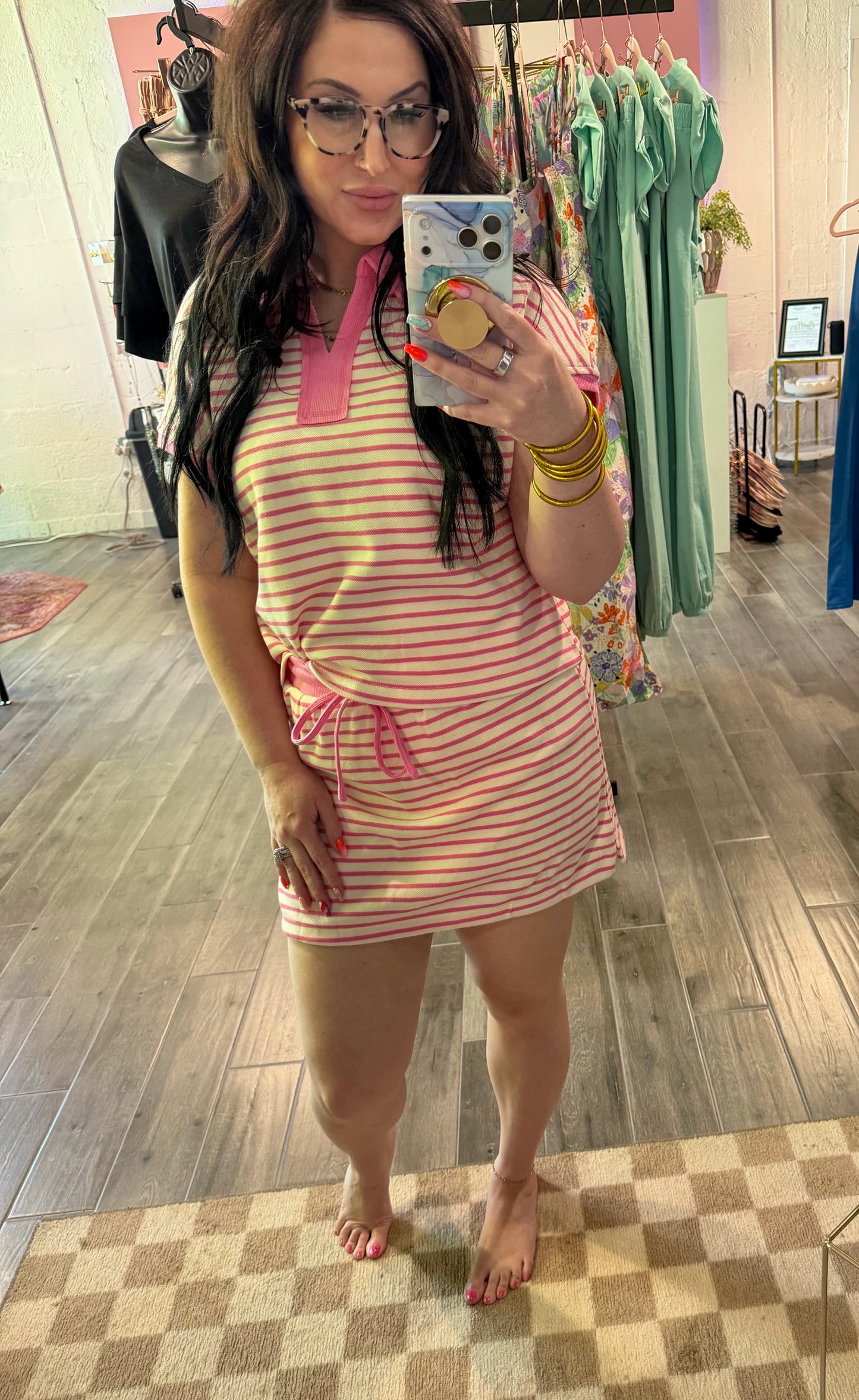 Pretty In Pink Polo Set