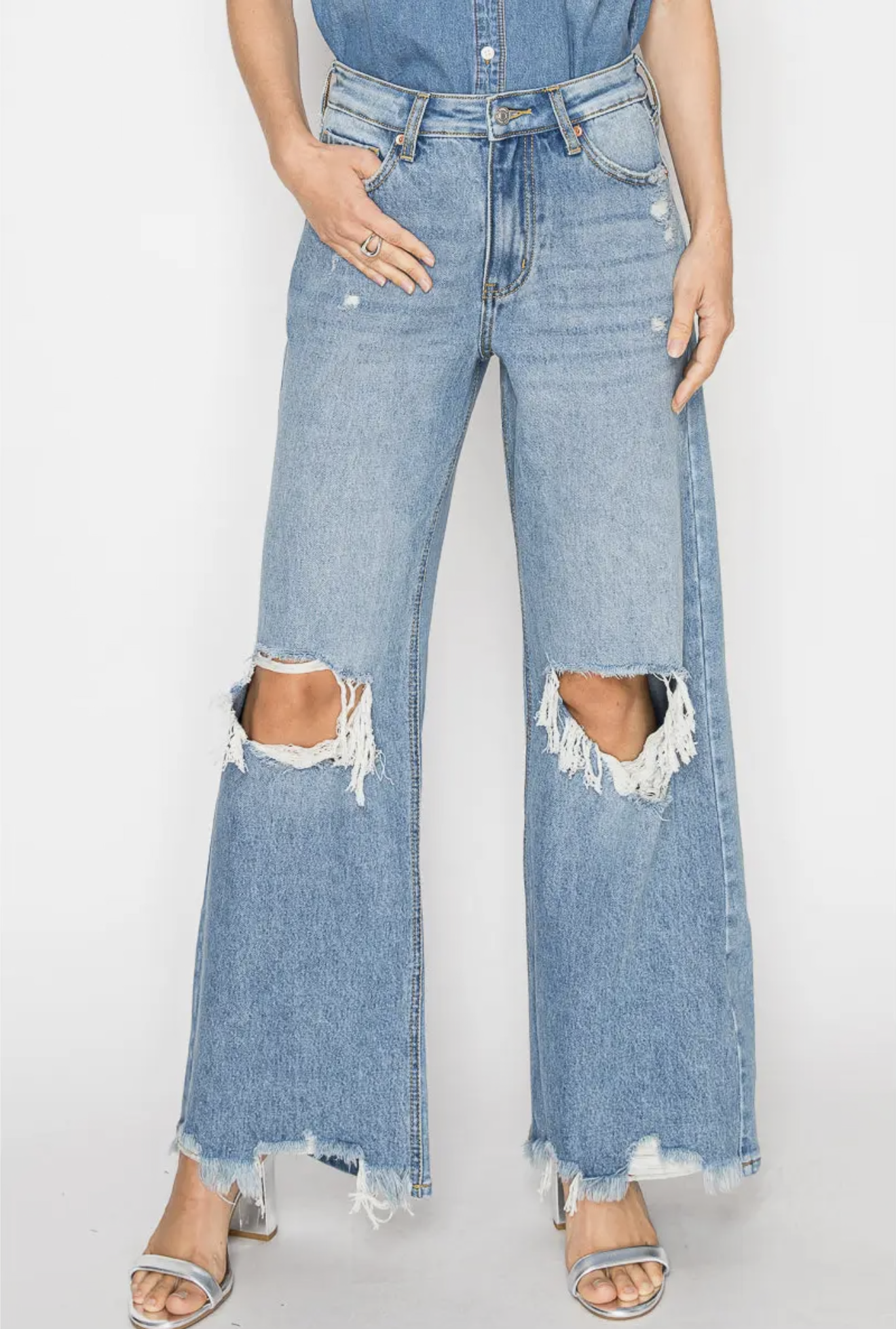 Knee Deep Distressed Denim