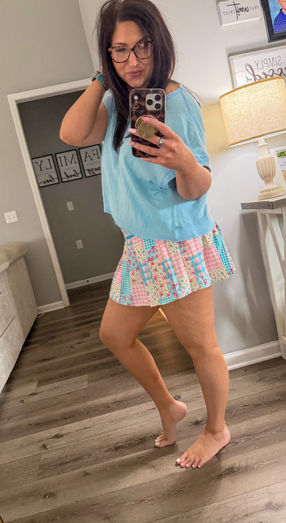 Pastel Patchwork Skort
