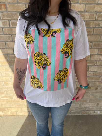 Leopard graphic tee