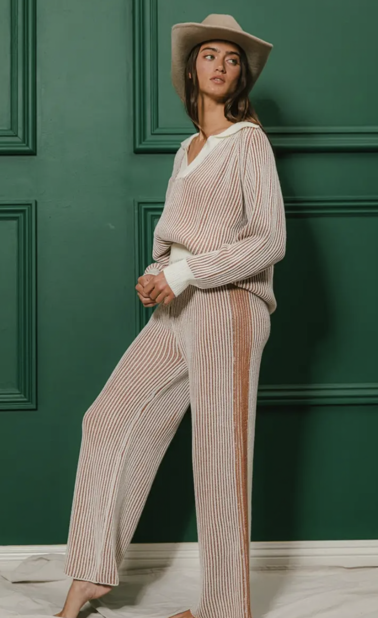 The Sienna Striped Knit Set
