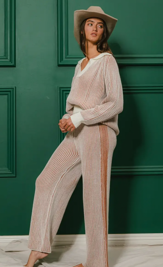 The Sienna Striped Knit Set
