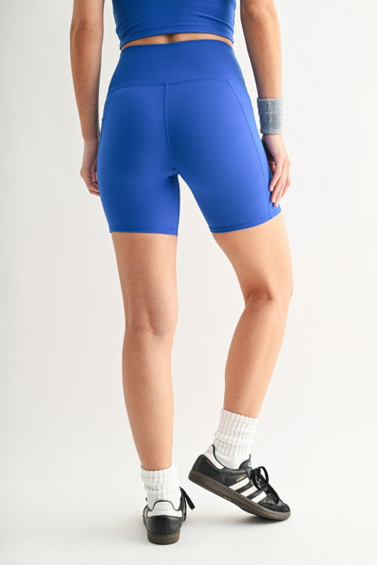 Blue Biker Shorts