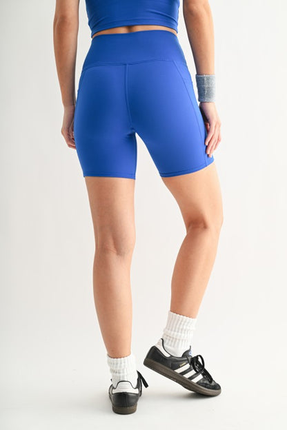 Blue Biker Shorts
