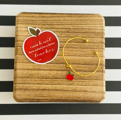 Teacher Appreciation Knot Bracelet & Stationery Tag Gift