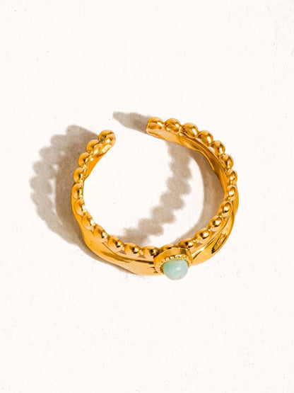 Lindy 18K Gold Non-Tarnish Layered Stone Ring