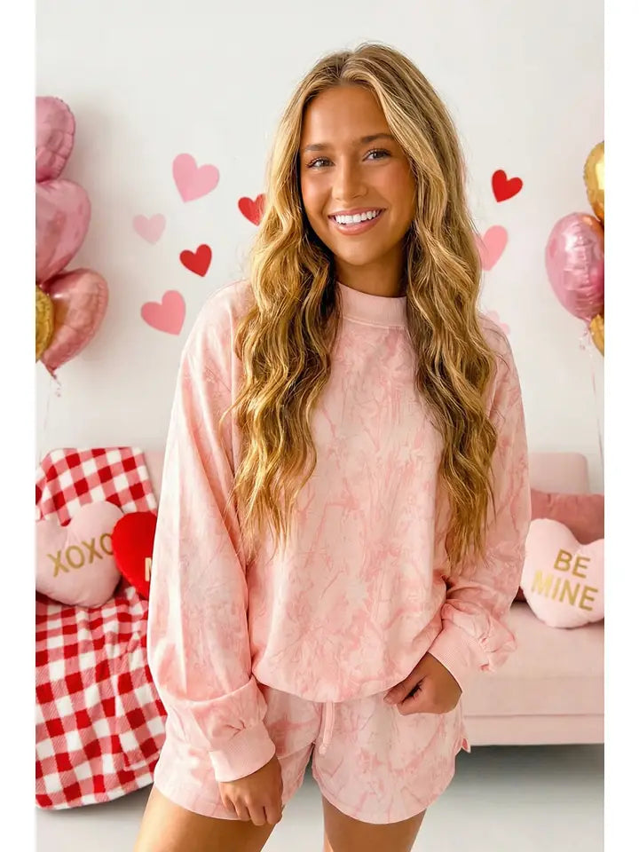 Mock neck pink camo set
