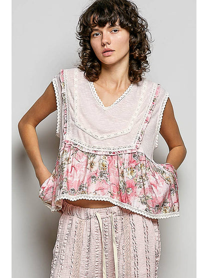 Floral Ruffle Top