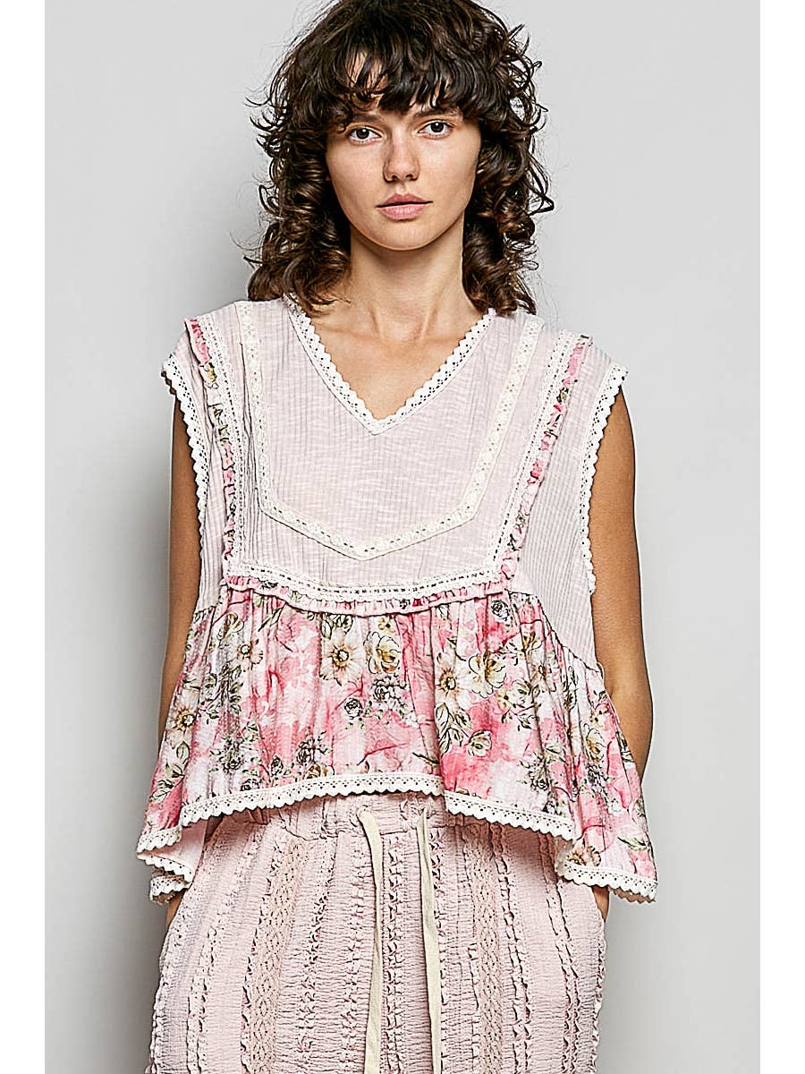 Floral Ruffle Top
