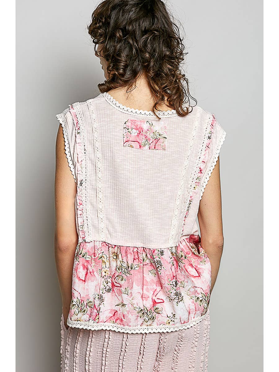 Floral Ruffle Top