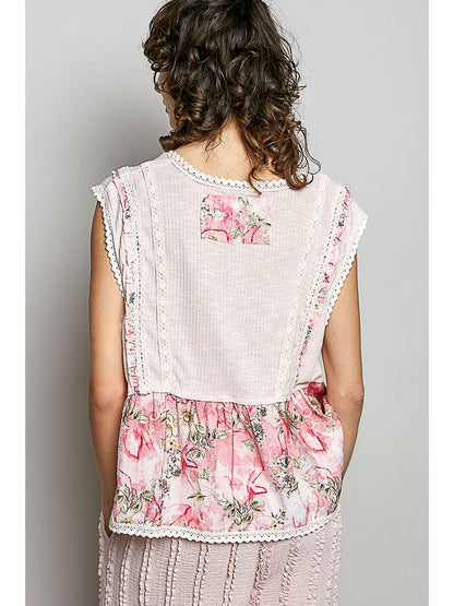Floral Ruffle Top