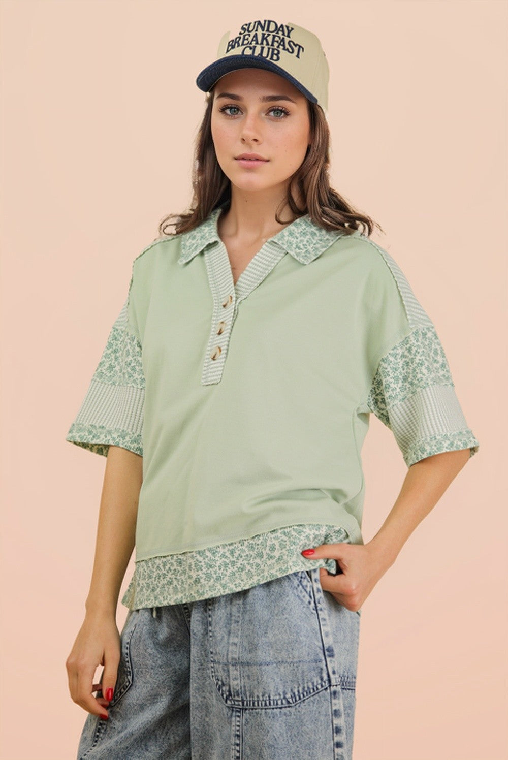 Sage and Petal Knit Top