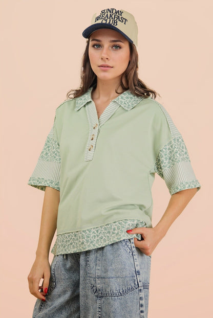 Sage and Petal Knit Top